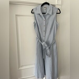 Adorable blue seersucker dress